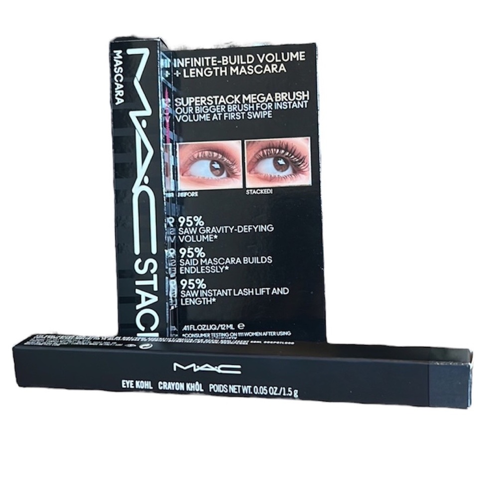 Bundle MAC Cosmetics MAC STACK Mascara + MAC EYE KOHL Eye Liner Beauty B…